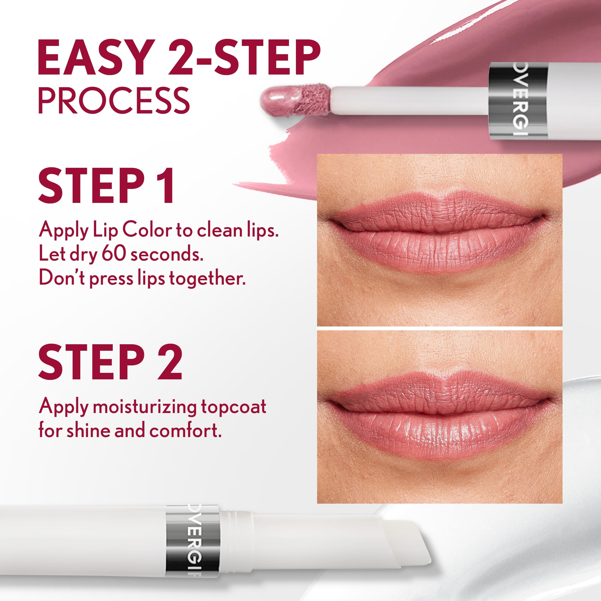 Prueba de durabilidad de 24 horas de Covergirl Outlast Lip Color 010 Sugey Girl.