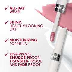 COVERGIRL Outlast Lipcolor Mauve Muse con capa superior brillante para un acabado deslumbrante.
