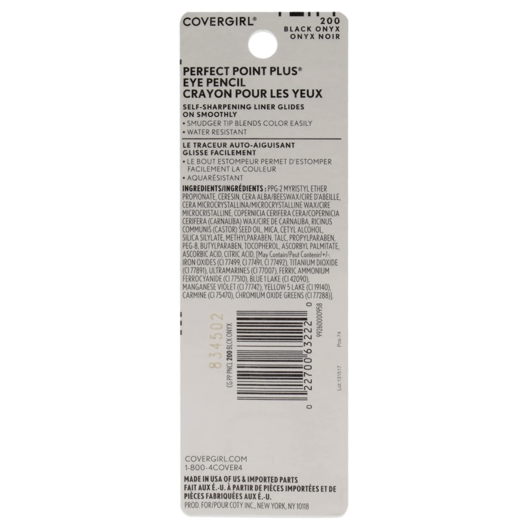 CoverGirl Perfect Point Plus delineador resistente al agua, ideal para trazos que perduran en climas humedos.