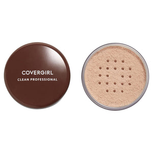COVERGIRL polvo suelto translúcido tono luz para acabado suave y control de brillo.