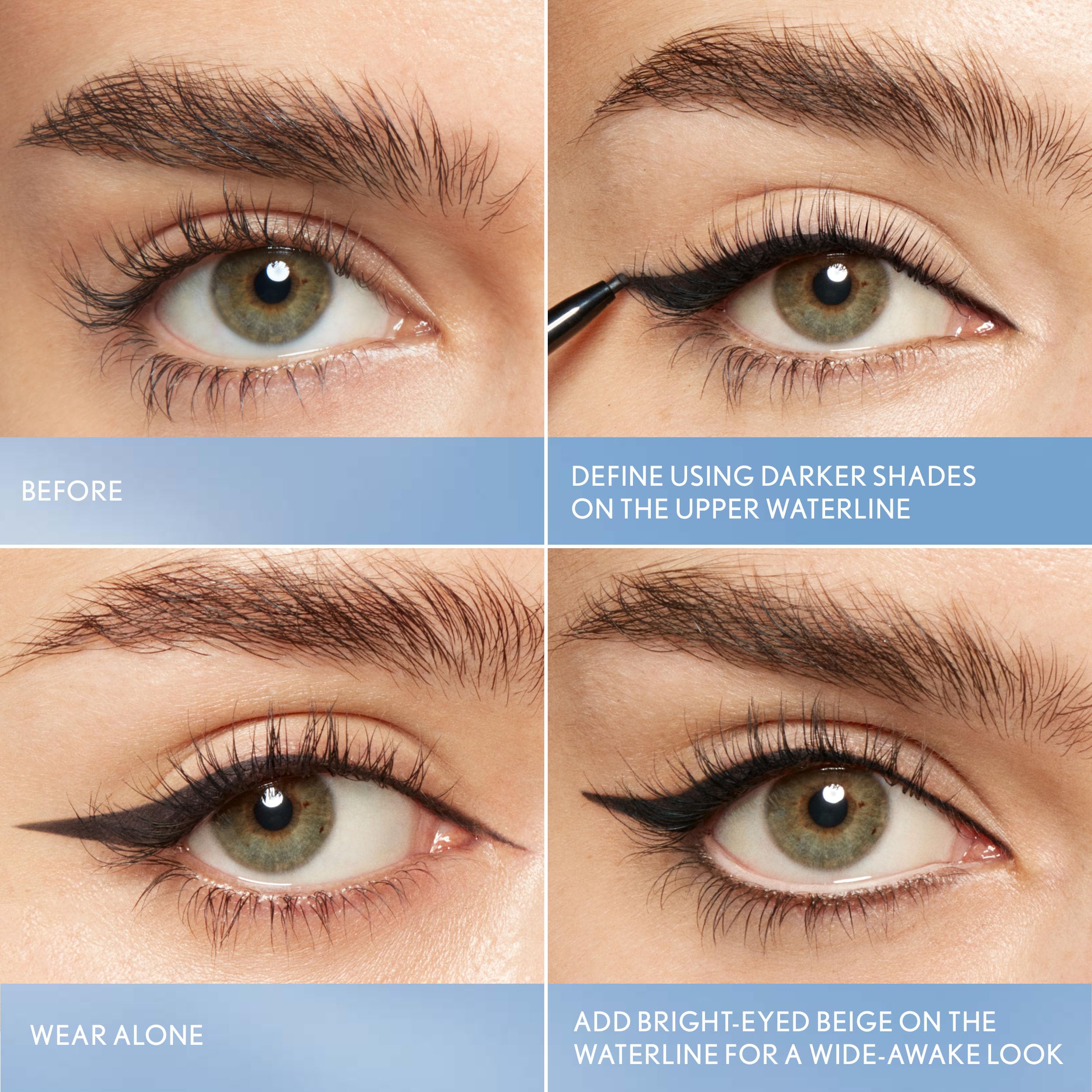 CoverGirl línea de pestañas probado oftalmológicamente, apto para ojos sensibles.