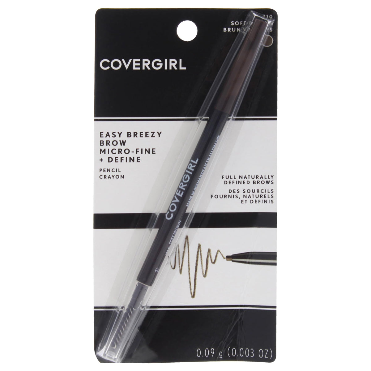 COVERGIRL Easy Breezy punta micro fina para cejas, definición precisa y natural.