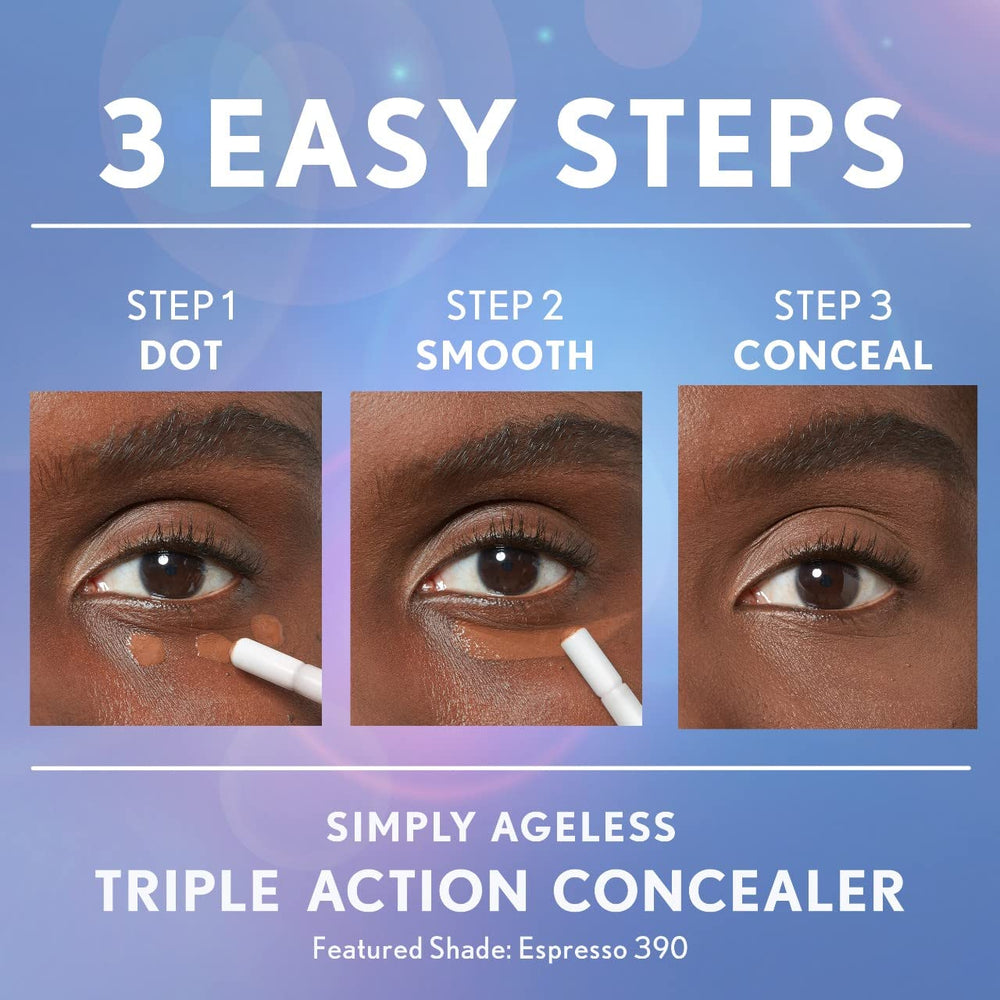 Acabado brillante y luminoso que realza la mirada de COVERGIRL Simply Ageless