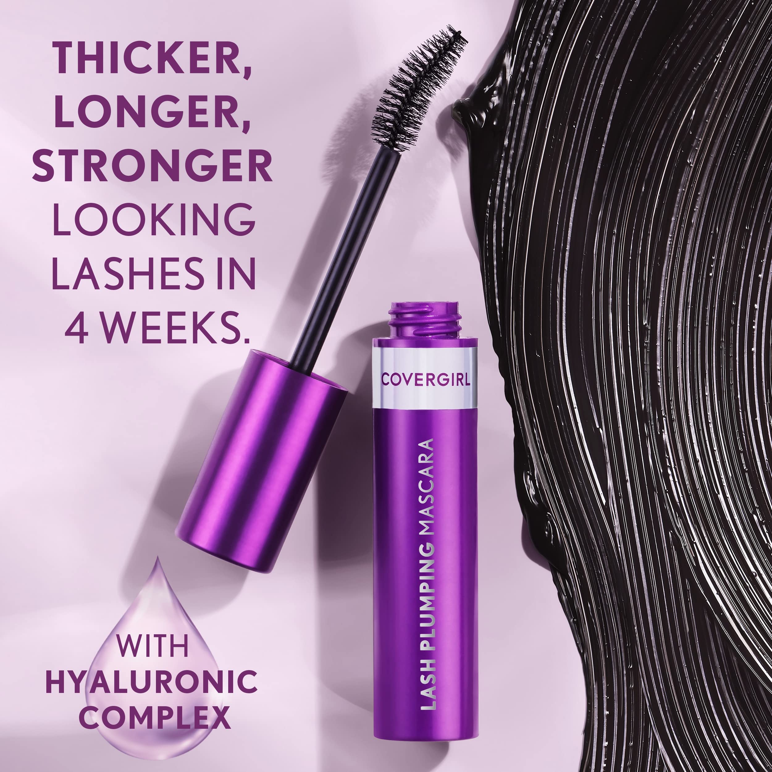 CoverGirl Simply Ageless Mascara para definir y separar pestañas, look natural o intenso.