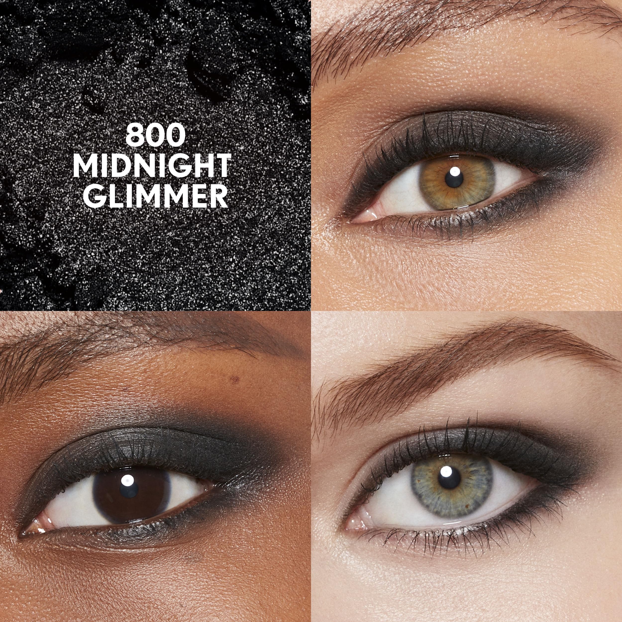 CoverGirl Sombra de Ojos Midnight Glimmer: pigmento nacarado para brillo sutil.