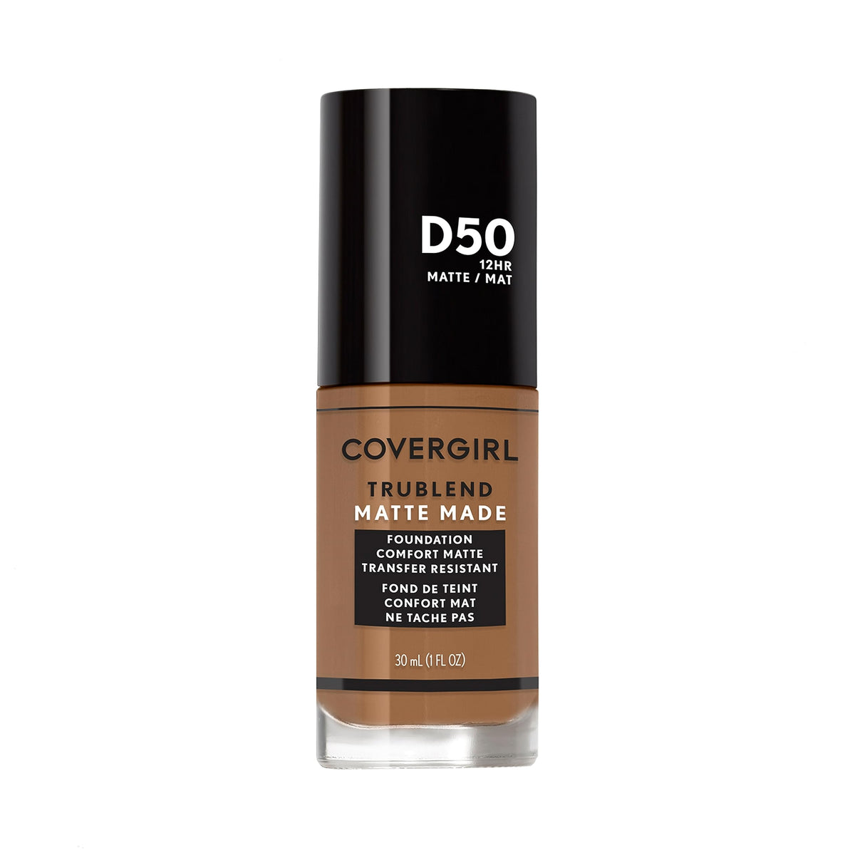 COVERGIRL TruBlend Matte Made: la botella muestra el diseño y el acabado mate natural.