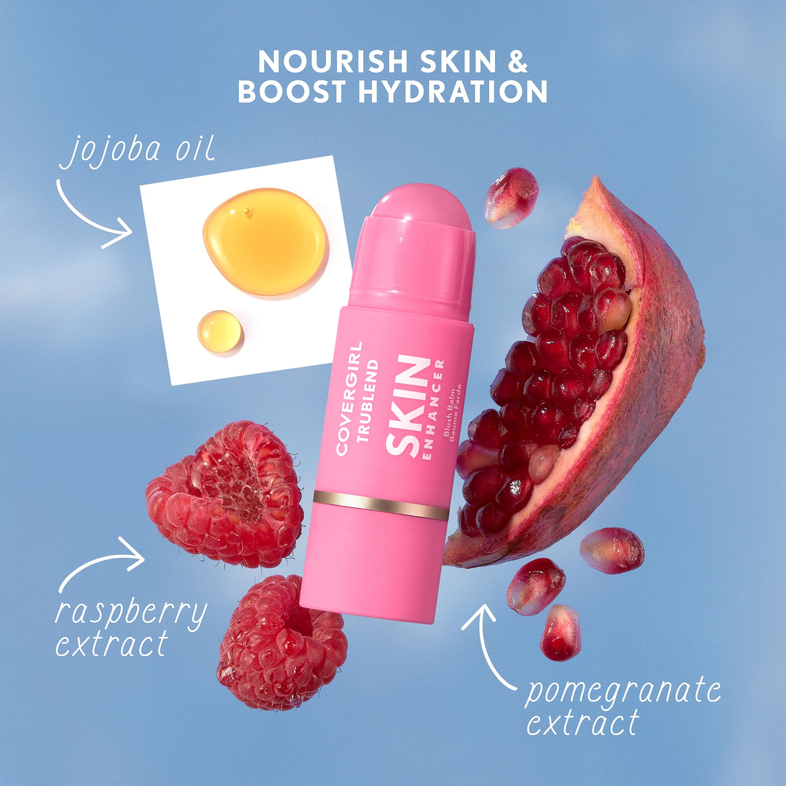 COVERGIRL Trublend Blush Balm es resistente al agua y de larga duración.