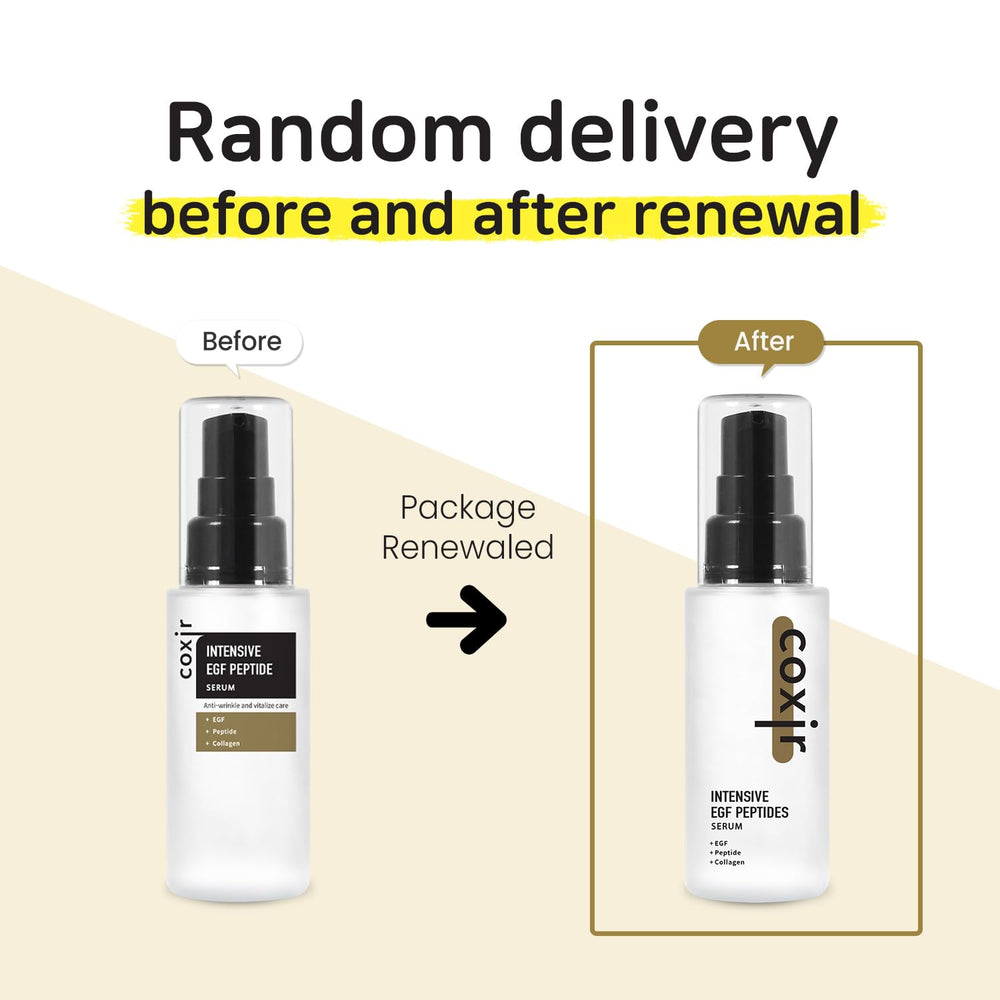 Coxir Intensivo EGF Peptidos Serum, empaque compacto y reciclable