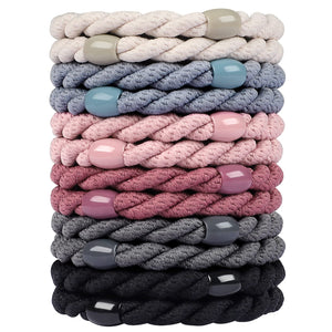 Cozeasy ligas elasticas trenzadas, 12 pares, coletas firmes y con estilo
