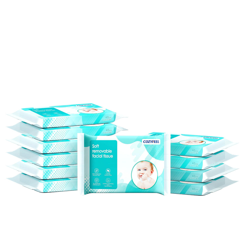COZYFEEL panuelos faciales con locion, suavidad extrema para piel sensible, uso diario