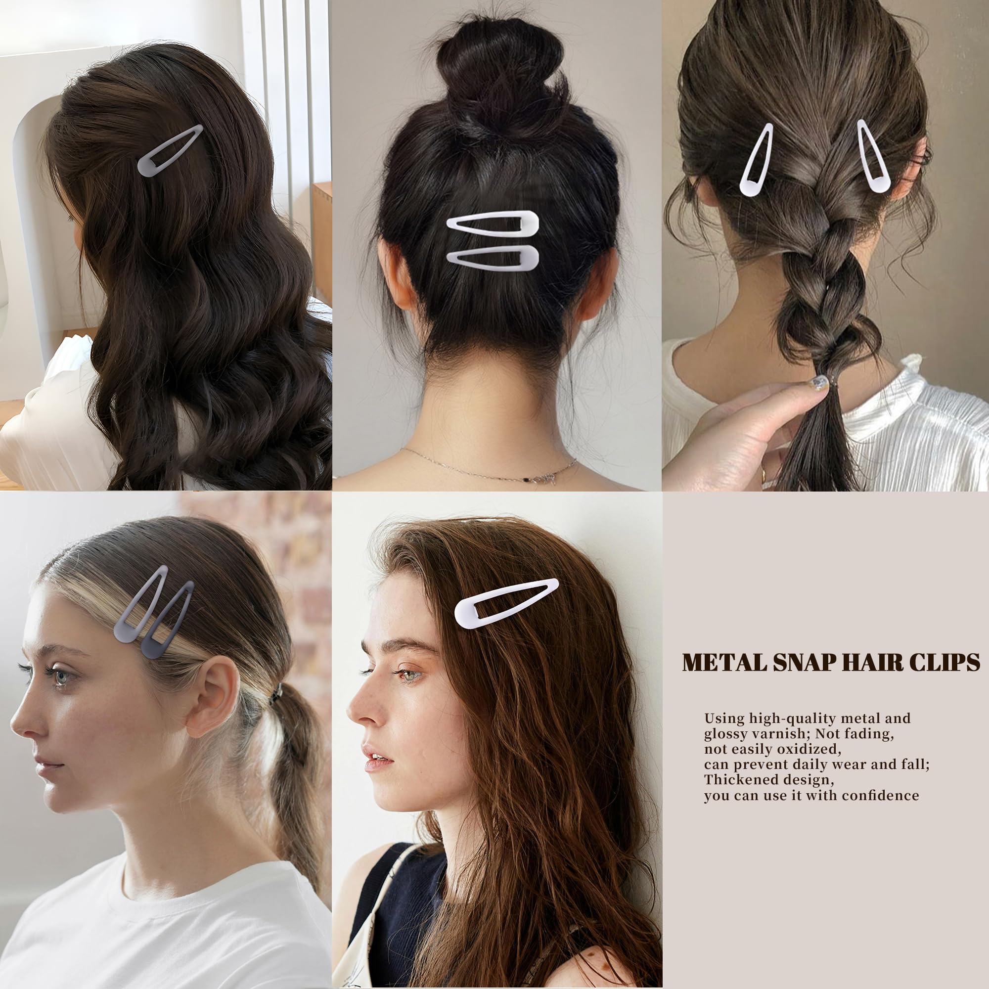 Pinza de pelo pequeña Cptots azul mate para combinar con atuendos.