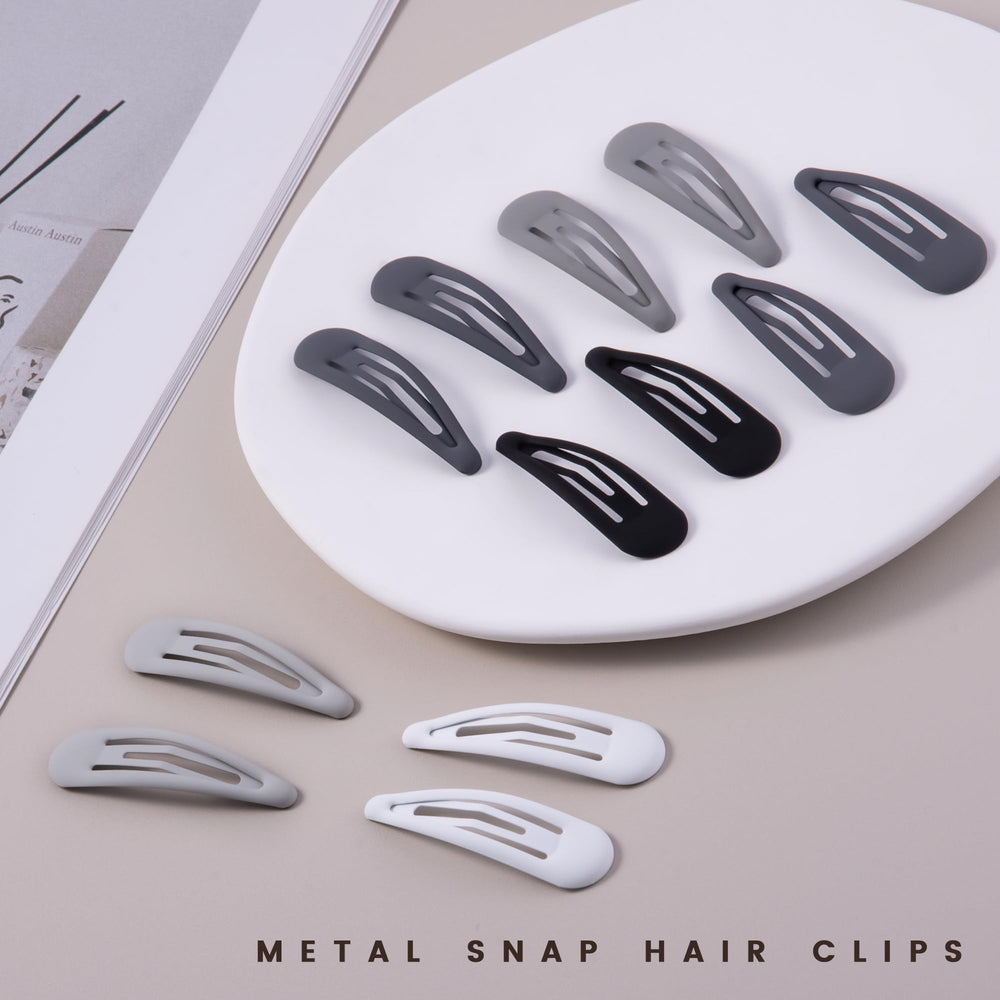 Pinza de pelo pequeña Cptots blanco mate para peinados simples.