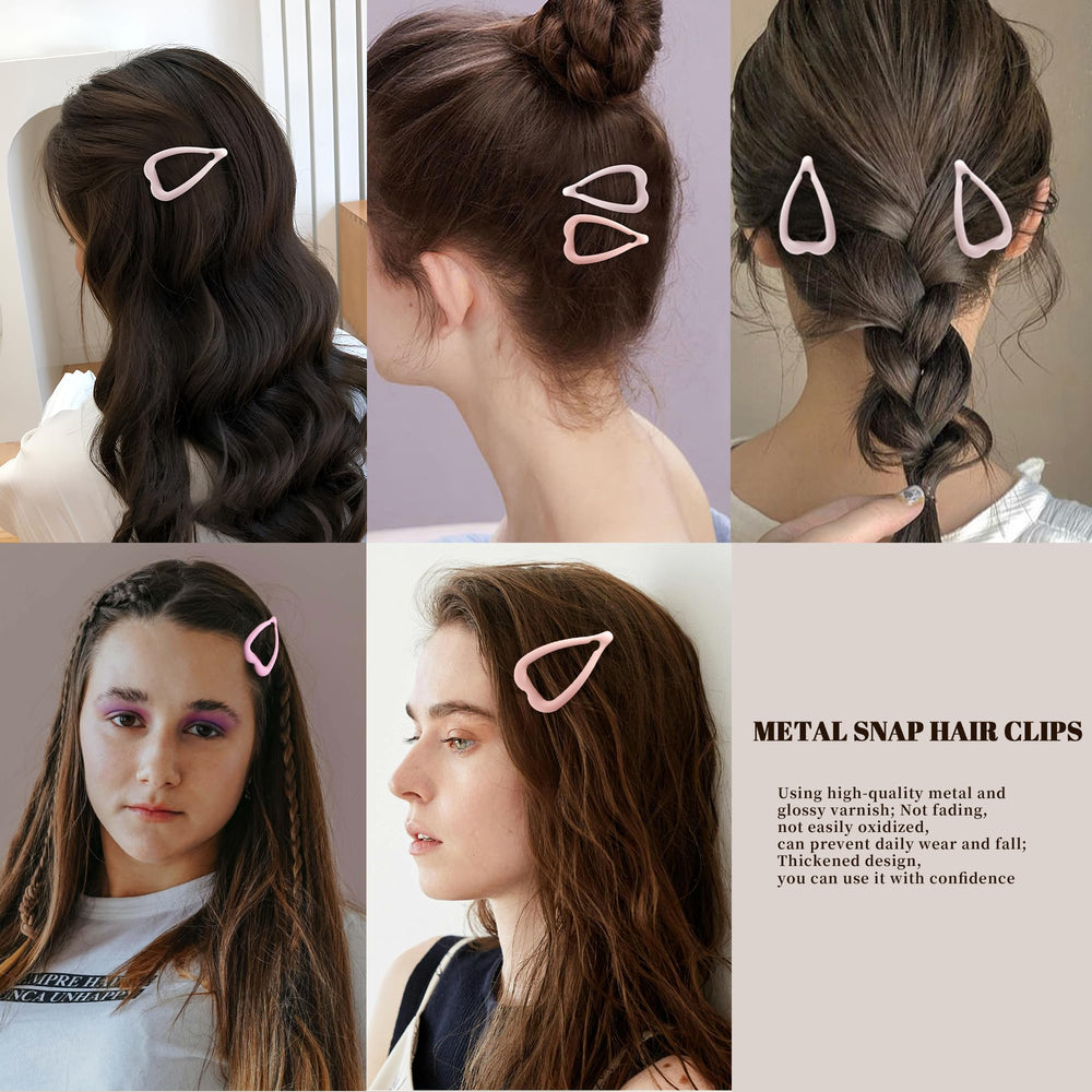 Pinzas para cabello que abrazan suaves y seguras, tono rosa