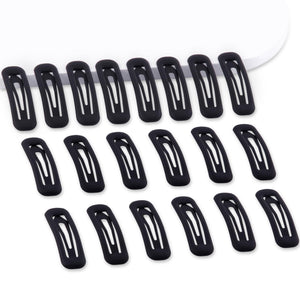 Pinzas rectangulares pequeñas de Cptots en negro mate para peinados diarios con suavidad.