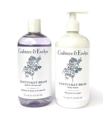 Crabtree & Evelyn Nantucket Briar, conjunto de botellas para hidratar y perfumar la piel