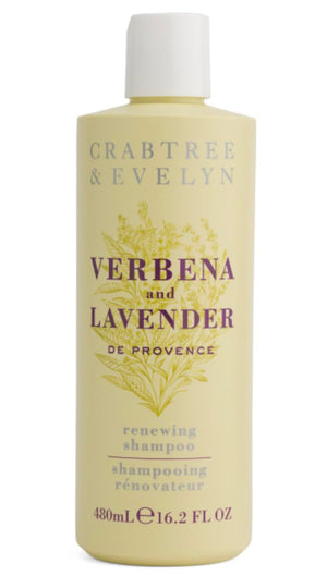 Crabtree & Evelyn Verbena y Lavanda Provence, botella renovadora para cabello suave y brillante.