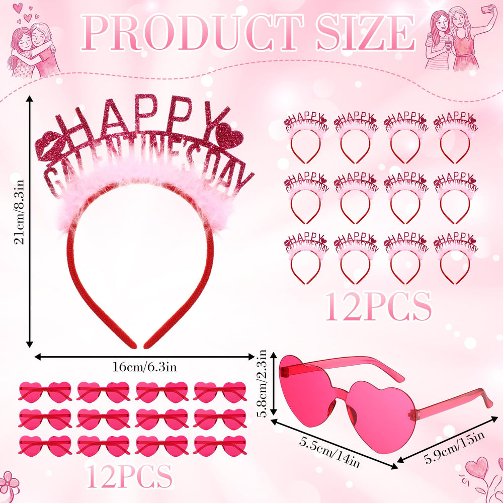 Gafas Craftsatin con corazón rosa, diseño divertido para fiestas.