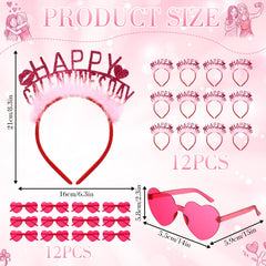 Gafas Craftsatin con corazón rosa, diseño divertido para fiestas.