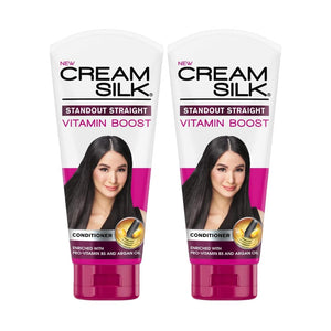 Cream Silk Standout Straight en botella, acondicionador suave para cabello liso y brillante.