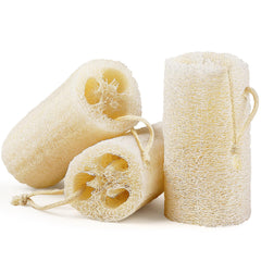 Createjoya esponja lufa corporal, conjunto de 3 para exfoliación suave.