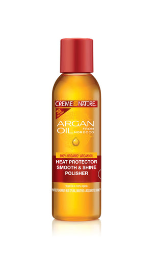 Protector de calor Creme of Nature en botella, protege y mantiene brillo.