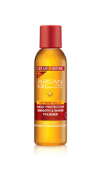 Protector de calor Creme of Nature en botella, protege y mantiene brillo.