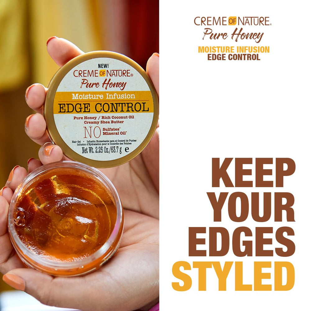 Creme of Nature Pure Honey deja un acabado sin grasa ni residuos.