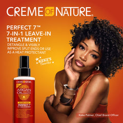 Creme of Nature Perfect 7, textura cremosa facilita desenredado suave