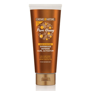 Creme of Nature Pure Honey activador-rizos define rizos con brillo suave.