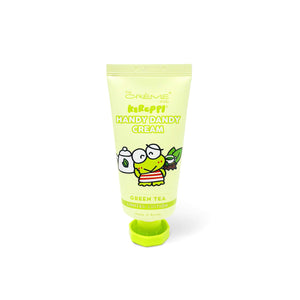 The Crème Shop Hello Kitty crema portátil con té verde, ideal para uso rápido en casa.