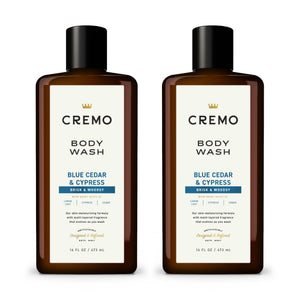 Cremo: botella doble-pack de gel de ducha con cedro azul y ciprés