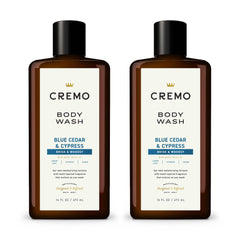 Cremo: botella doble-pack de gel de ducha con cedro azul y ciprés