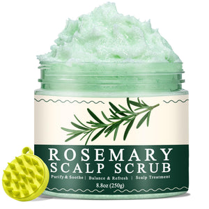 Criszenv exfoliante para cuero cabelludo con romero y menta, botella para uso regular.