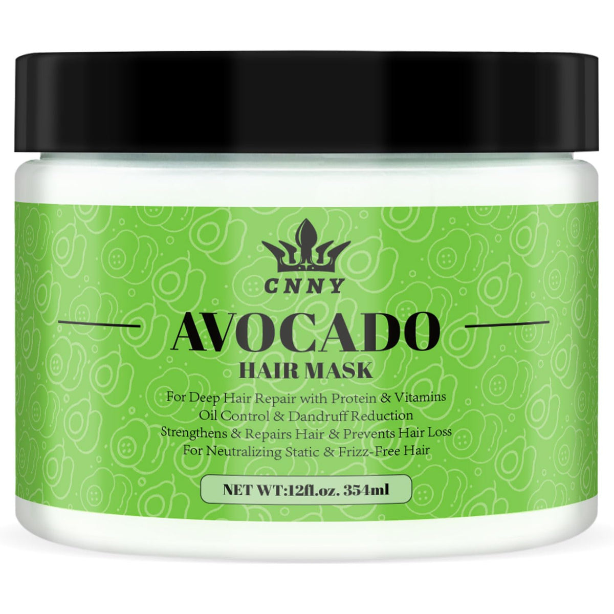 Crownnaturally Aguacate y Colágeno: mascarilla capilar en bote para nutrición profunda