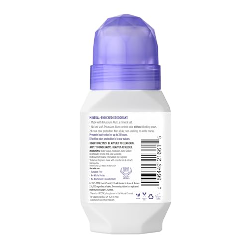 Aplicador roll-on Crystal Essence desodorante mineral para uso diario suave.