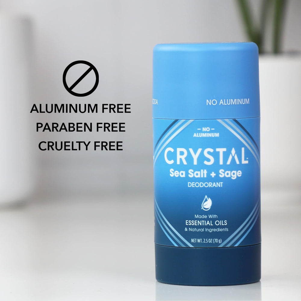 Crystal Essence aroma sal marina y salvia, desodorante agradable