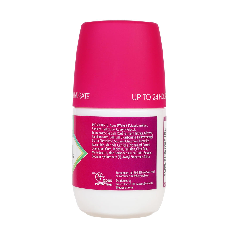Crystal Essence envase compacto y limpio para uso diario en cualquier bolso.