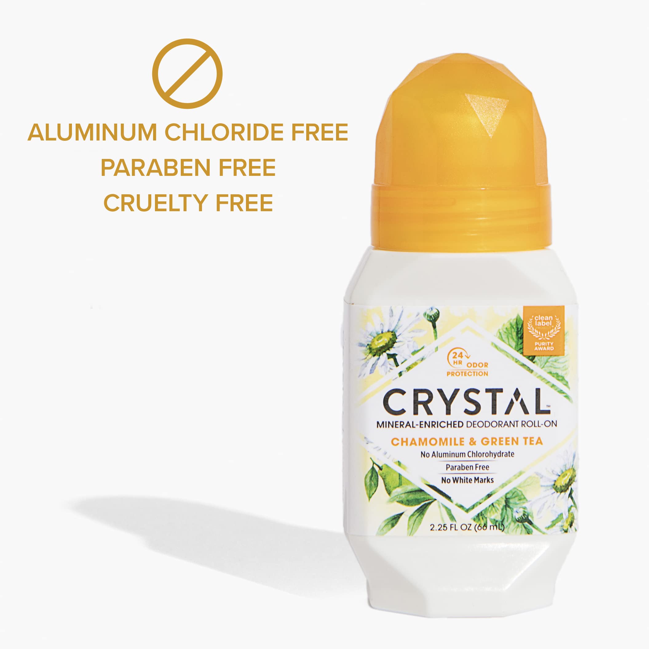 Aroma suave de manzanilla y té verde en Crystal Essence.