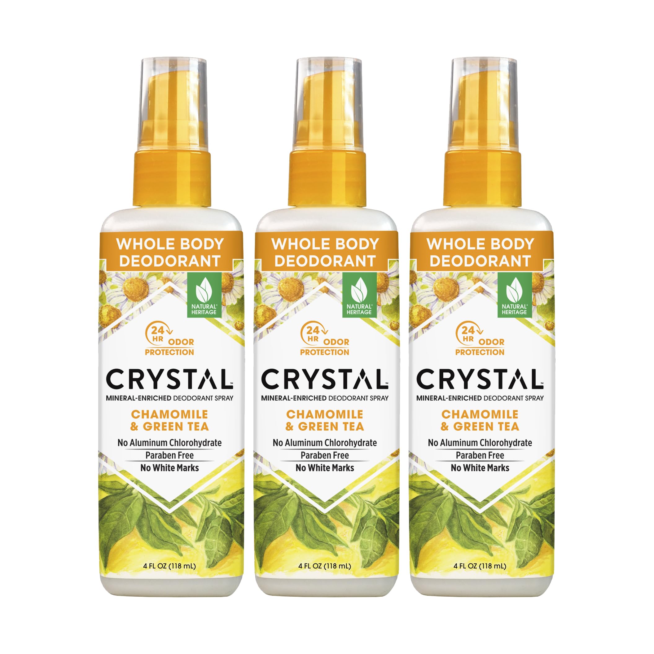 Crystal Essence desodorante mineral en spray de 118 ml para uso diario.
