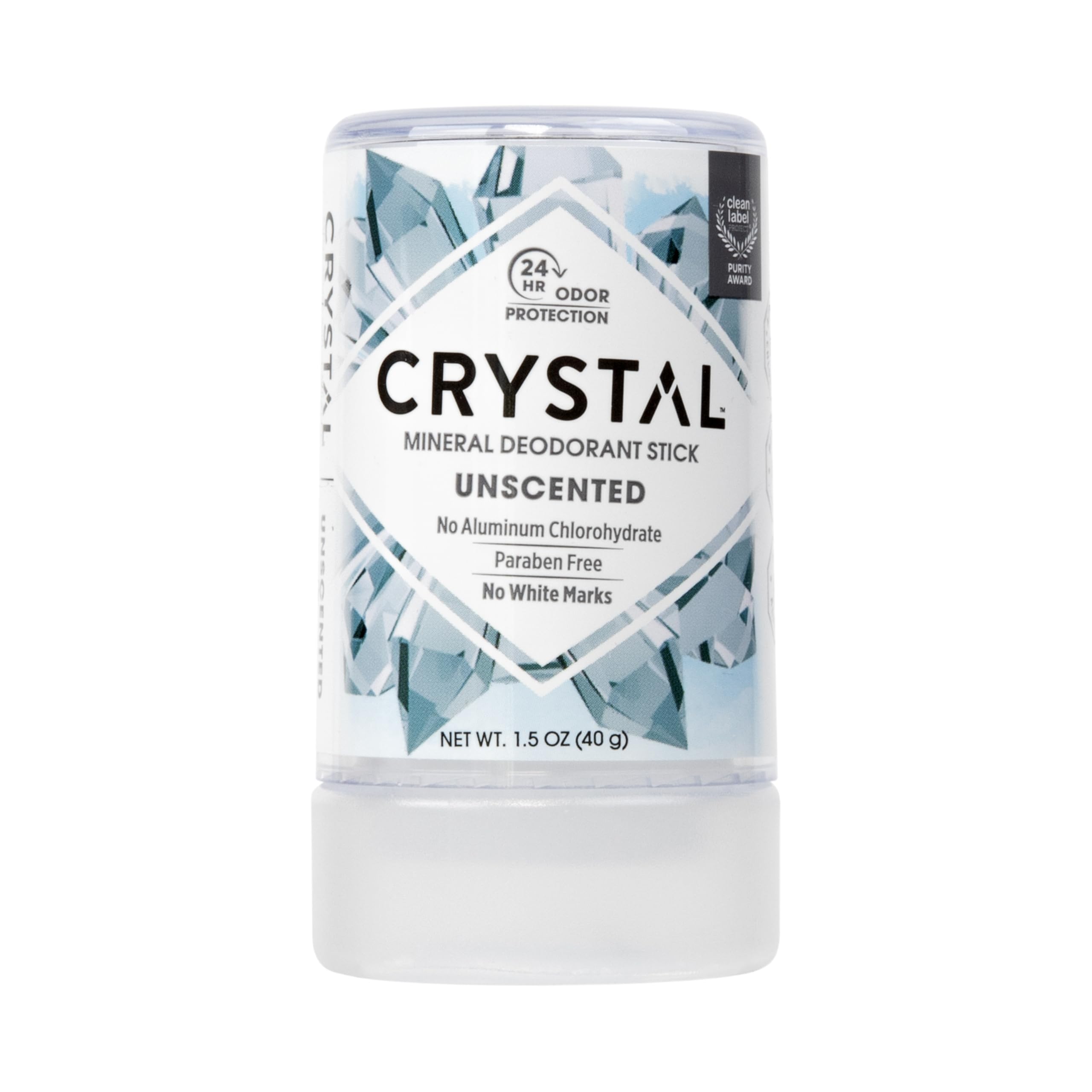 Crystal Essence desodorante mineral stick de viaje, protección de olor todo el día.
