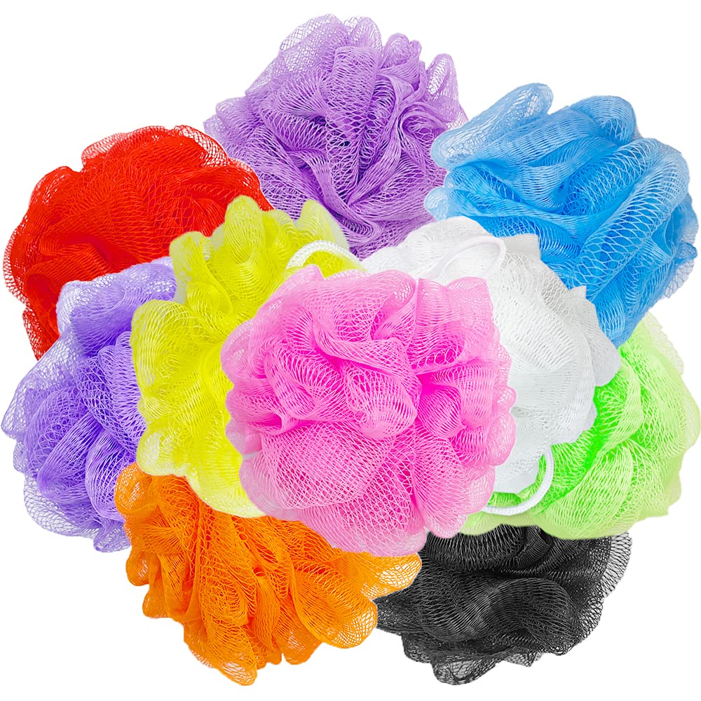 Cshangzei lufa de baño: juego de 10 colores para toda la familia.