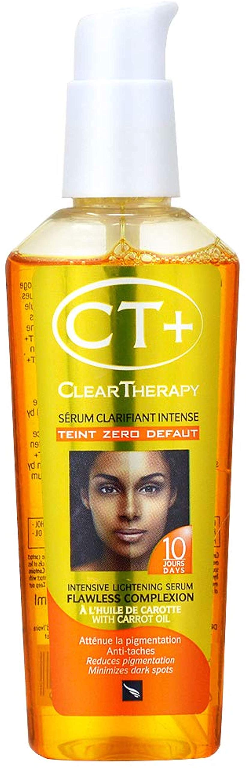 CT+ Clear Therapy serum de zanahoria 75 ml, frasco para uso diario en piel radiante