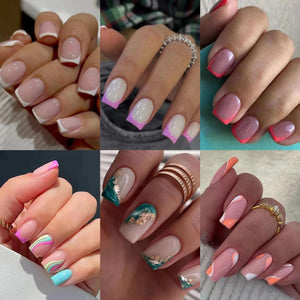 CTTHNBD: empaque de 6 estilos de uñas para un ajuste perfecto.