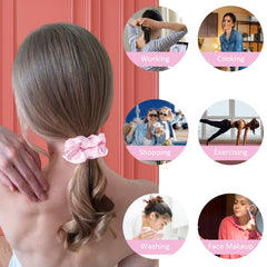 Cubaco gomas satén rosa, ideal para peinados de fiesta