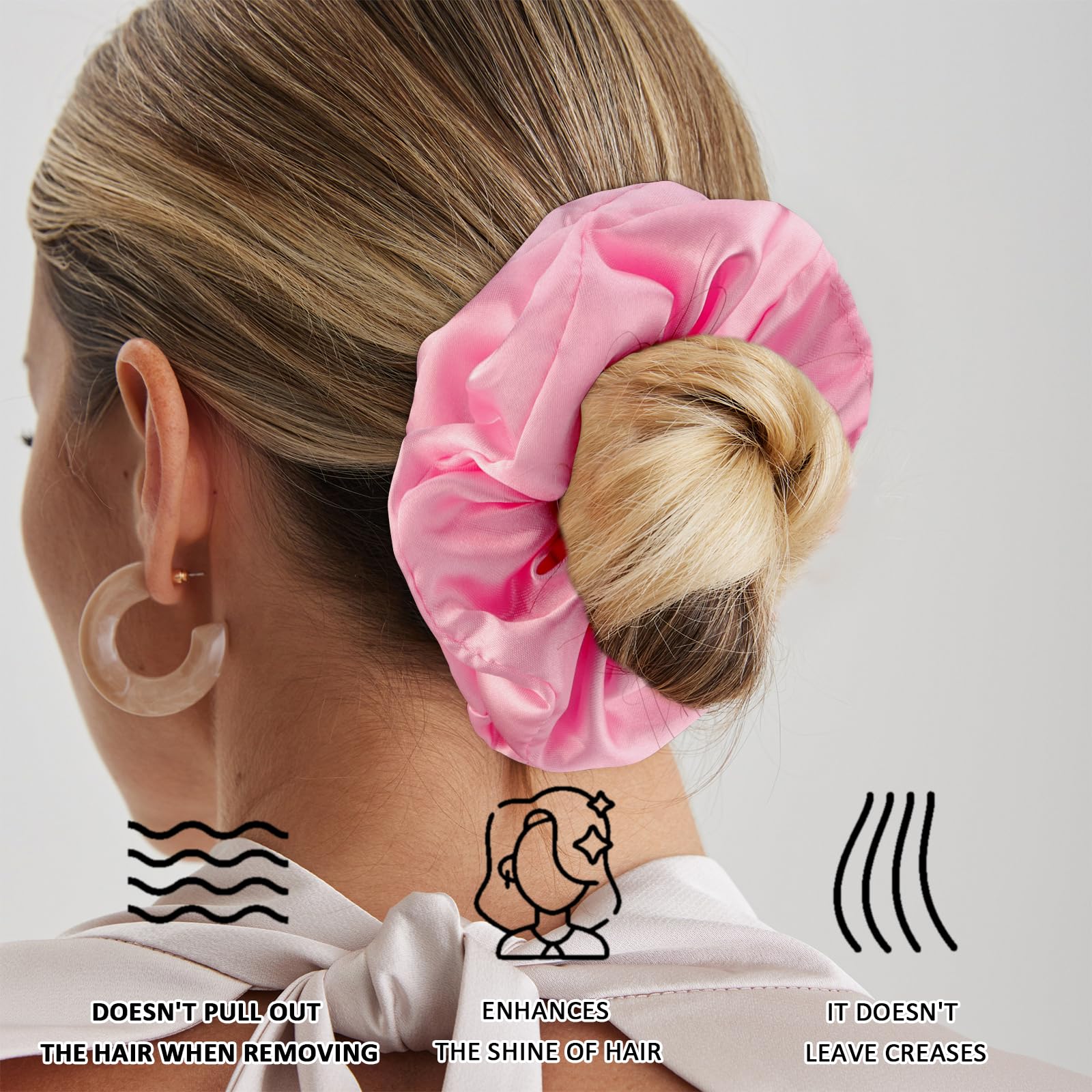Cubaco gomas satén rosa, colores variados para combinaciones