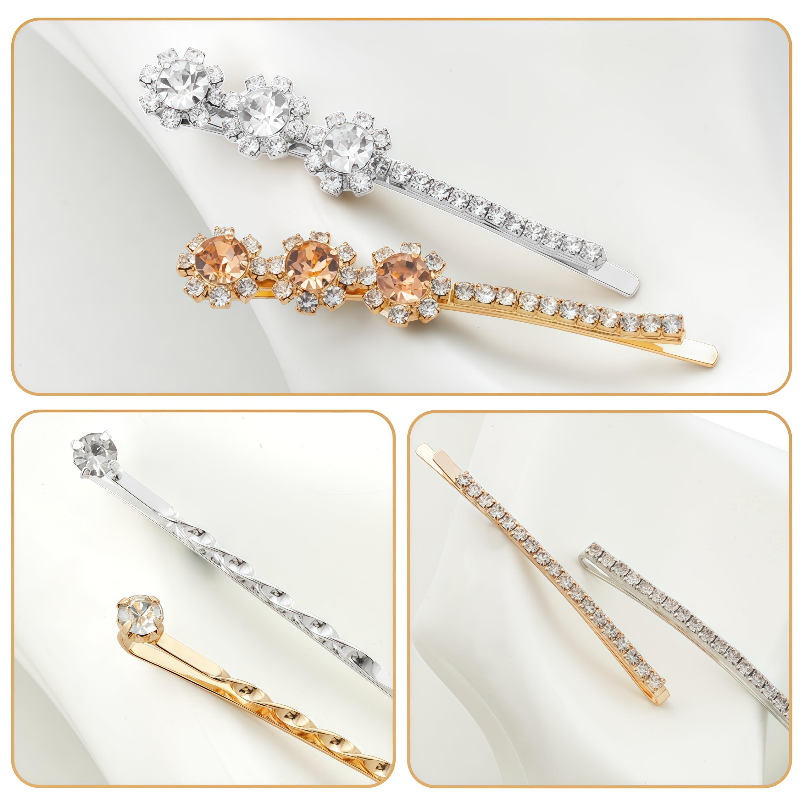CubGreff pinzas diseño dorado para recogidos formales