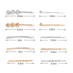 CubGreff pinzas con cristales plateados para un acabado elegante