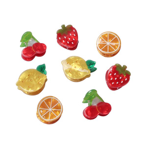 Cuizhiyu clips de pelo fruta cereza mini, sujeción suave para mechones