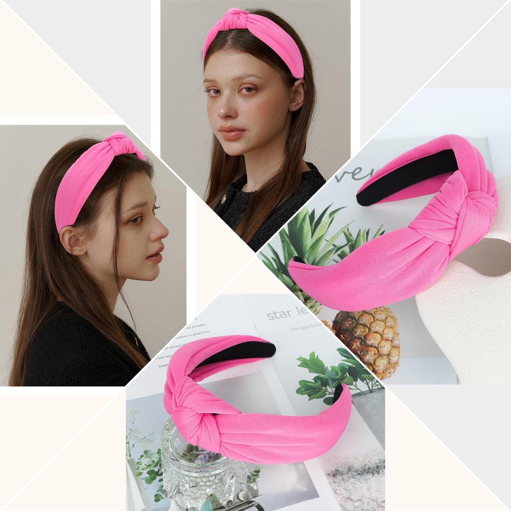 CURASA banda para el cabello rosa fucsia, ideal para uso diario