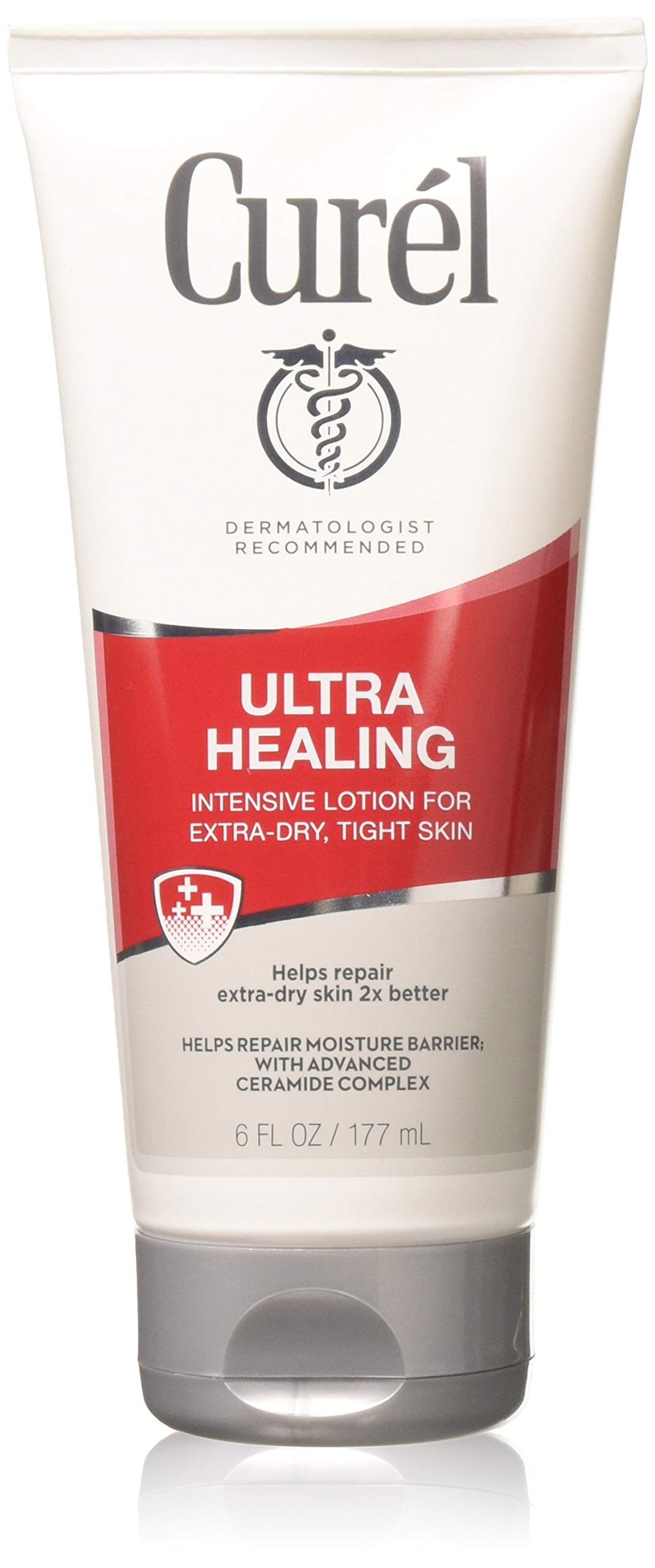 Curel Ultra Healing, botella de loción de 6 onzas para hidratación duradera.